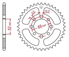 Rozeta řetěz 428 pro ATV/Pitbike