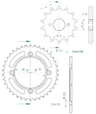 Rozeta a kolečko pro Dinli Maisai DL270 DL300 530