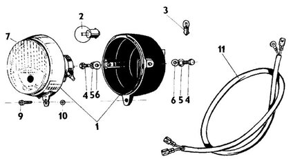 Přední světlo Babetta 210 443311789101