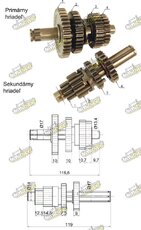 Převodovka Lifan 110cc i pro Jawa Betka50cc