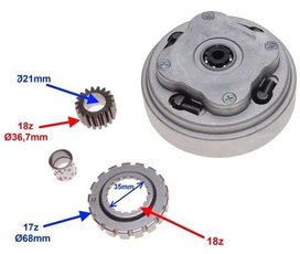 Spojka manuální pro motory 110/125ccm