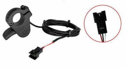 Plynová páčka na palec pro elektrokoloběžky univerzální velký konektor