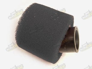 Vzduchový filtr 38mm zahnutý 45° molitanový černý