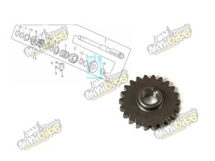 Startovací kolečko pro motory YX125-160cc 22zubové