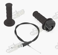 Rychlopal s lankem a gripem pro motocykly a pitbike černý