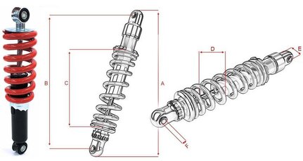 Tlumič 264mm pitbike zadní