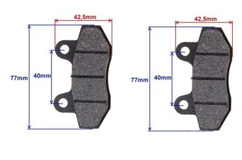 Brzdové obložení pro pitbike XB33 a skútry
