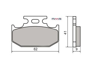 Brzdové obložení RMS organické pro Yamaha DT 125, TT 250-600