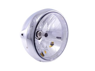 Přední světlo H4 chromové