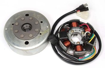 Stator a rotor cívka zapalovací pro motocykly AM6