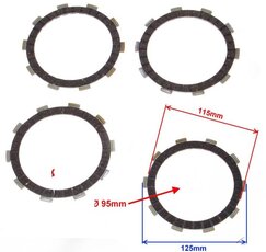 Spojkové lamely pro motocykly s motorem AM6 125mm vnitřek 95mm