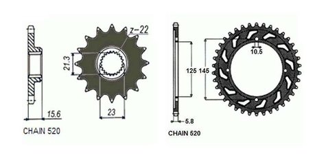 Řetězová sada pro Yamaha XT600 135384537215