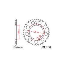 Rozeta 60z 420 pro Yamaha DT 50 '03-'06, Malaguti XTM, MRX, SMX