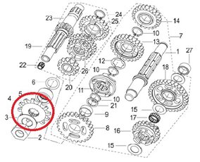 Záběrové kolečko 428 13z Keeway RKV 125