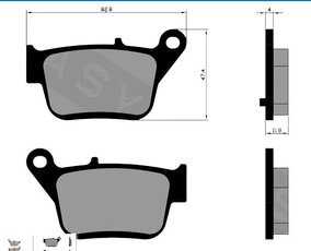 Brzdové obložení zadní SYM MaxSym 400/600 43140-L4A-300