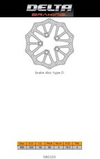 Brzdový kotouč Delta Braking D-Wawe Sport 220-58-5T