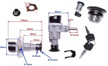 Sada zámků pro Keeway Focus Fact