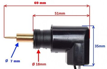 Elektrický sytič komplet pro Yamaha 18mm tělo 7mm váleček Walbro