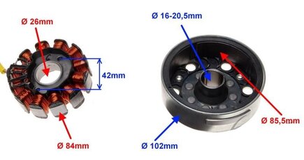 Stator a rotor pro Piaggio Fly 125 Gilera Runner 200