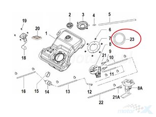 těsnění plováku paliva Keeway Logik 125 EFI Euro 4 4T 2018-2020