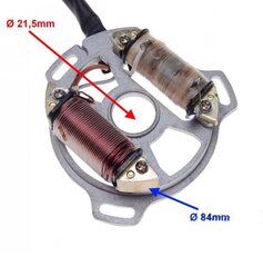 Stator cívky pro KOS, JBW s rozběhovým řetězem