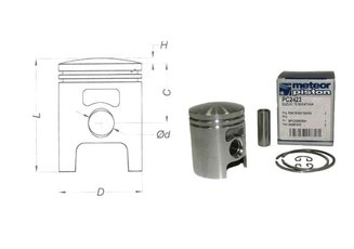 Píst 41mm Suzuki Katana s motorem Morini Meteor