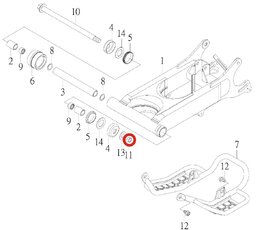 Matice na zadní osu pro SMC Jumbo 300 95301-142212-B