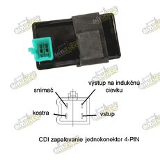 CDI zapalování jednokonektor 4-pin Jawa Robby Betka