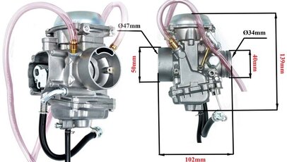 Karburátor PD34J-4 i pro čtyřkolky Suzuki 250/300