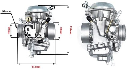 Karburátor Polaris Ranger Magnum 325/400/500 YAMAHA RAPTOR350 YFM350 04-08KAWASAKI KFX400 PD34J-2