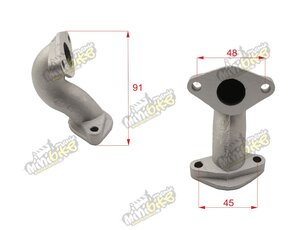 Příruba karburátoru ATV 110cc a 125cc horní startér PZ19