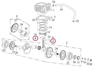 Pístní segerka 17mm SMC Jumbo 300