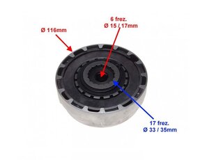 Spojka poloautomatická pro motor 110/125 s poloautomatickou spojkou