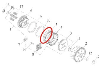 Spojková lamela -plechová pro SMC-CGE 300 25623-CBT-00