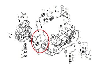 Těsnění motoru pro SMC Jumbo 15251-JOW-00