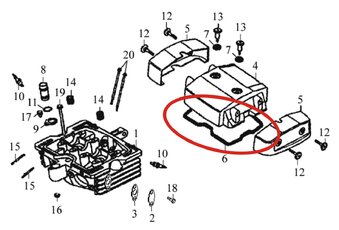 Těsnění víka ventilů pro SMC-CGE 300 11191-CEE-00