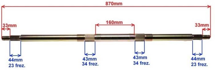 Os zadní nápravy pro ATV Shineray XY200ST-9