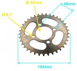Rozeta 37z na 420 řetěz pro ATV110/125