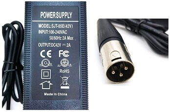 Nabíječka 36V 2A e-bike pro kyselinové akumulátory max42V velký konektor