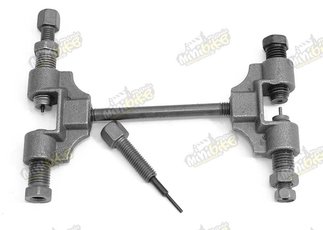 Rozpínací a nýtovací nástroj na rozvodové řetězy a minibike