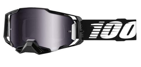 Brýle 100% Armega Black Silver Flash Mirror
