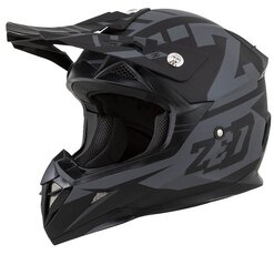 Přilba ZED motokros šedo černá matná XL
