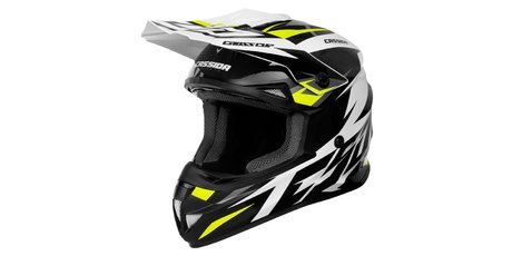 Přilba CROSS CUP TWO, CASSIDA - ČR BÍLÁ/ŽLUTÁ FLUO/ČERNÁ/ŠEDÁ-M