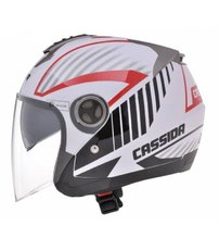 PŘILBA MAGNUM, CASSIDA-ČR ČERNÁ/BÍLÁ/ČERVENÁ-S