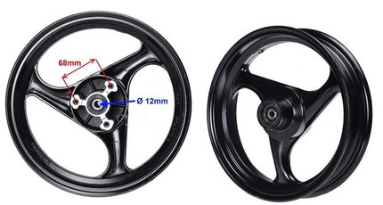 Disk přední 12"x2,5 12" QT-4 12mm osa