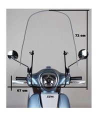 Plexisklo pro SYM Fiddle III 50-125ccm Long 72/67cm