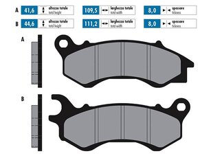 Brzdové obložení pro Honda PCX 125 (10-), NSC, Vision, Peugeot Polini organické Brzdové obložení pro Honda PCX 125 (10-), NSC, Vision, Peugeot Polini organické
