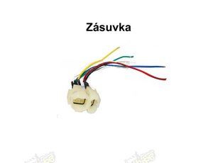 Konektor 6pin 4+2 CDI skútry GY6 dvojkonektor s těsněním zásuvka