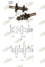 Převodovka pro motor ATV110 a 125 se zpátečkou 1326