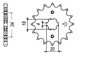 Záběrové kolečko 428 20mm